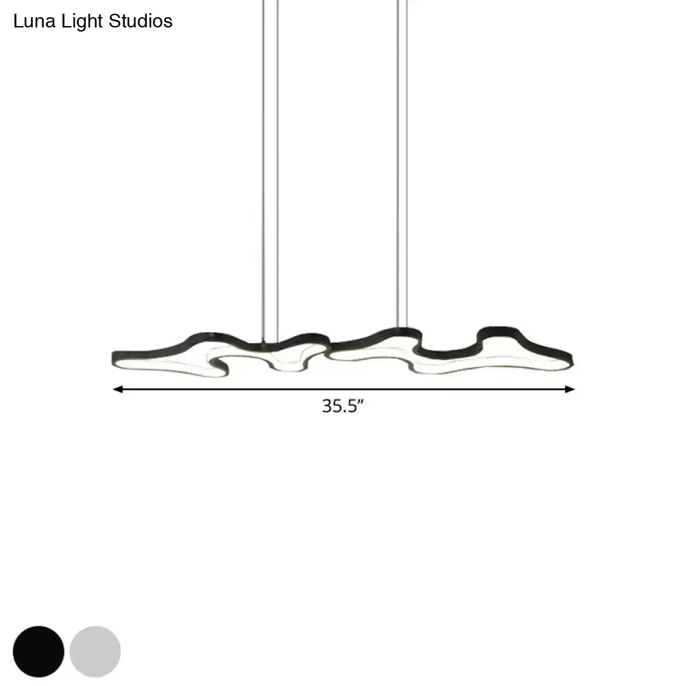 Modern black & white cloud metal island light kitchen pendant
