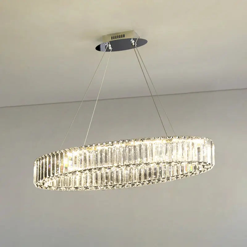 Decorbites contemporary clear crystal chandelier dining room light