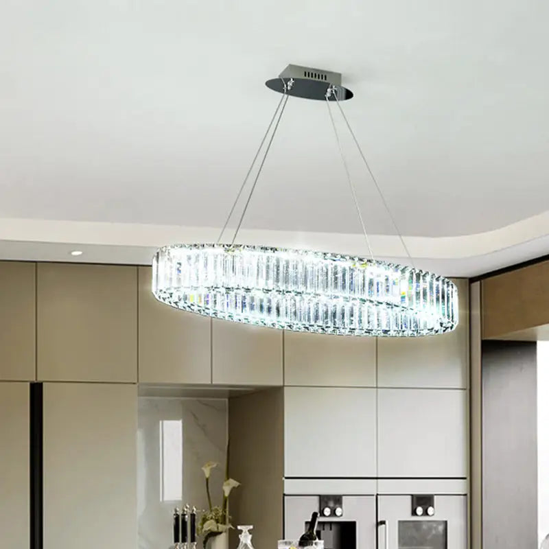 Decorbites contemporary clear crystal chandelier dining room light