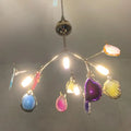 Modern chrome geode firefly island lighting for living room