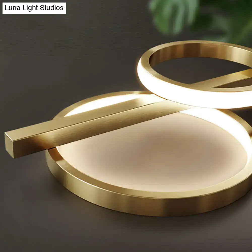 Modern gold glass island lamp dining room pendant light