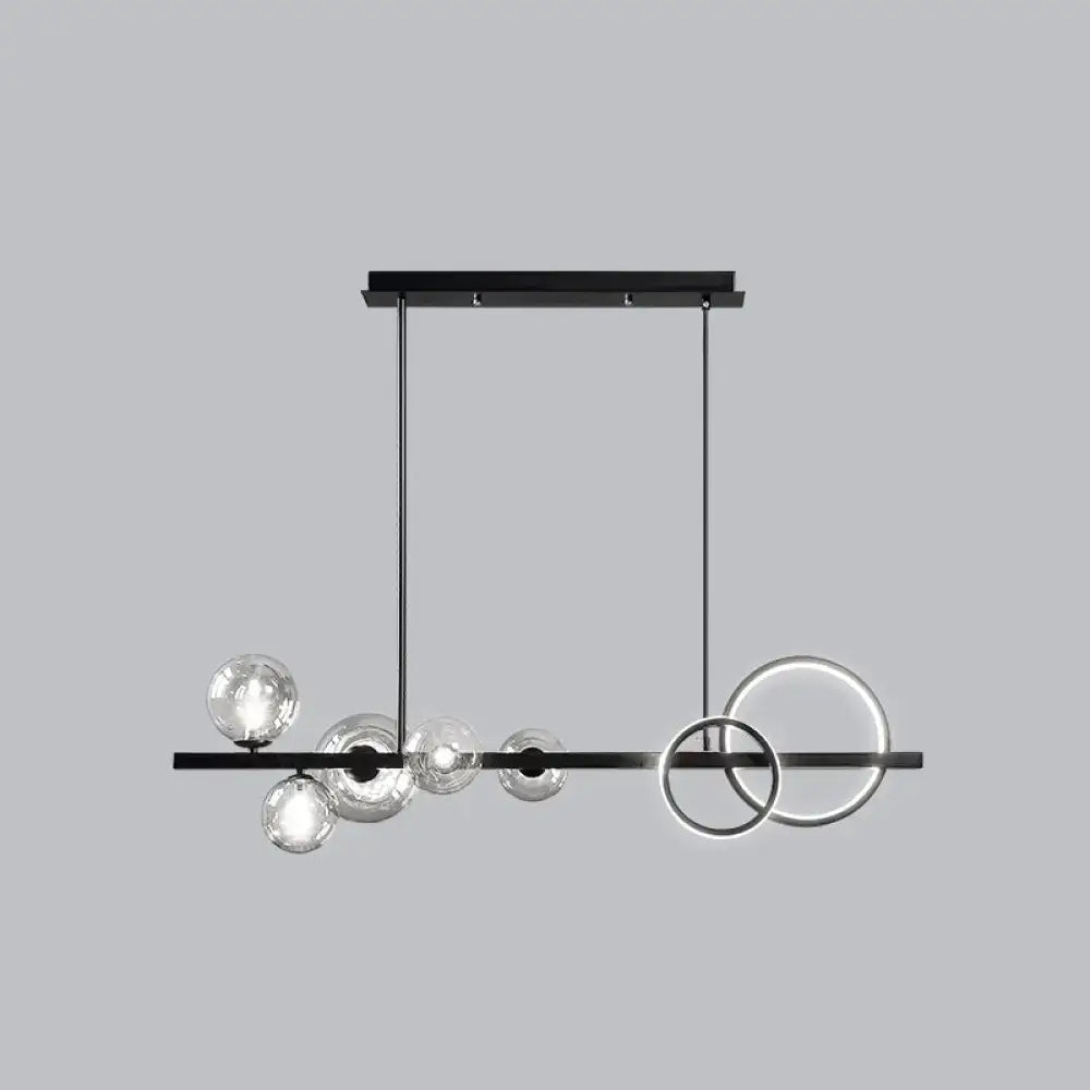 Modern gold glass island lamp dining room pendant light