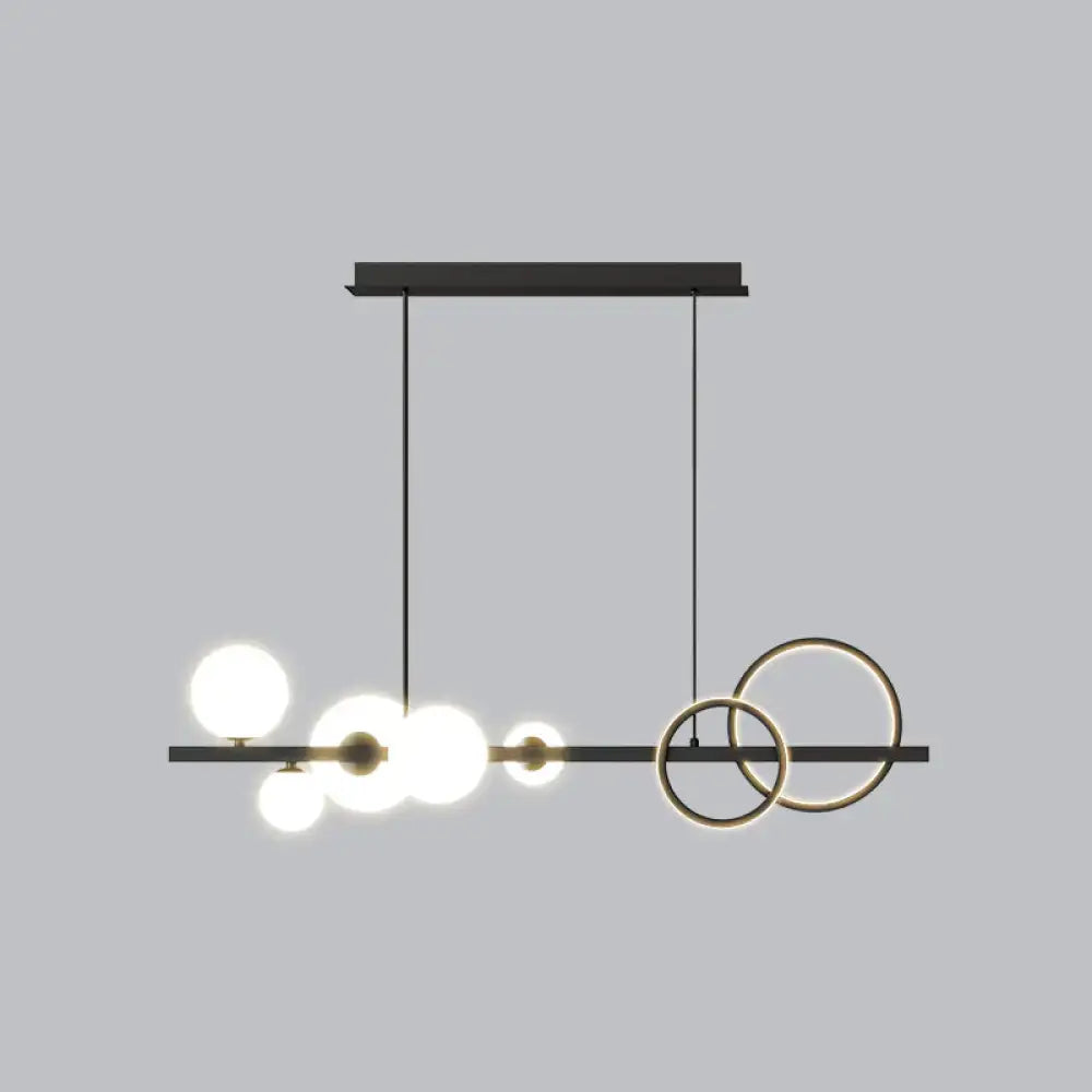 Modern gold glass island lamp dining room pendant light