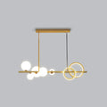 Modern gold glass island lamp dining room pendant light