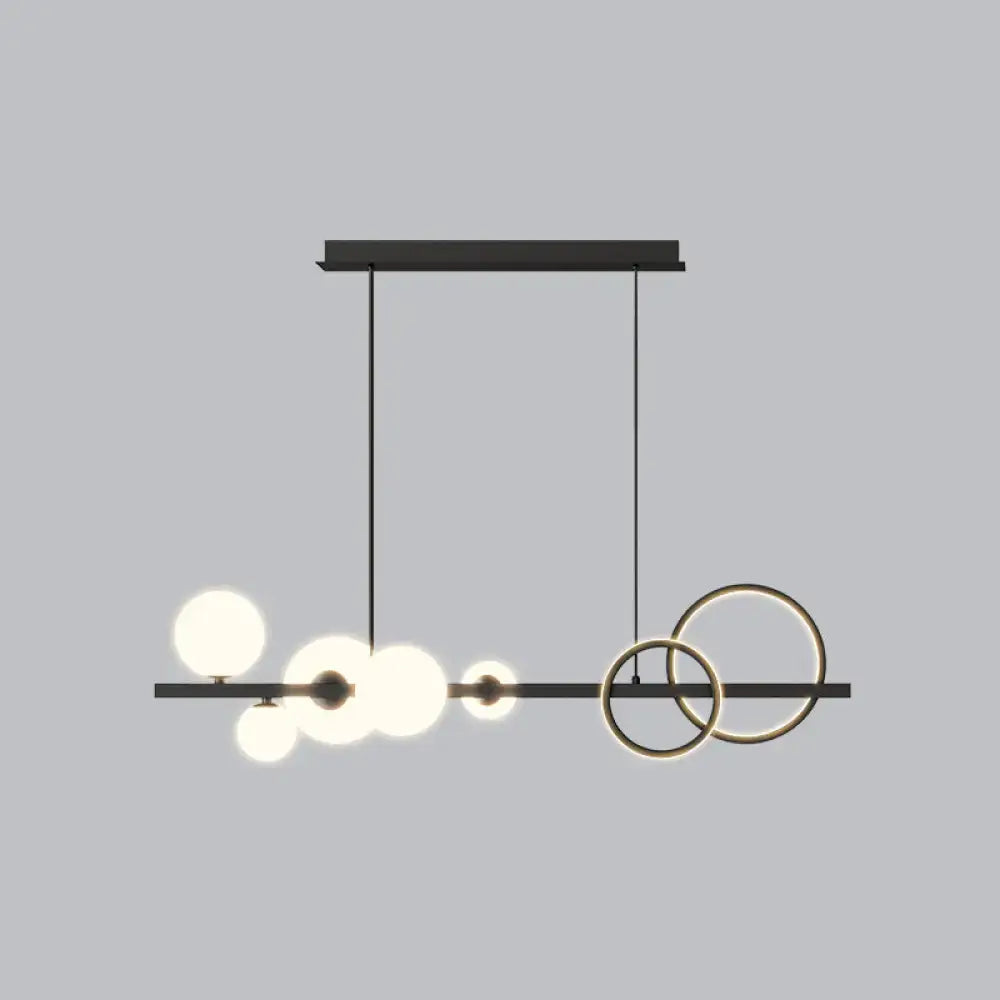Modern gold glass island lamp dining room pendant light