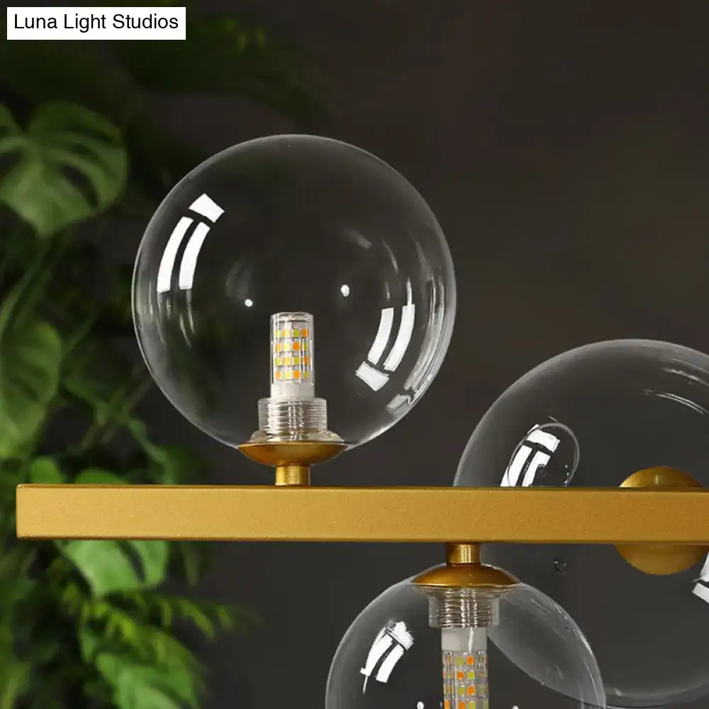 Modern gold glass island lamp dining room pendant light