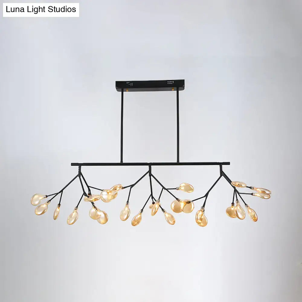 Contemporary black heracleum island pendant light dining room