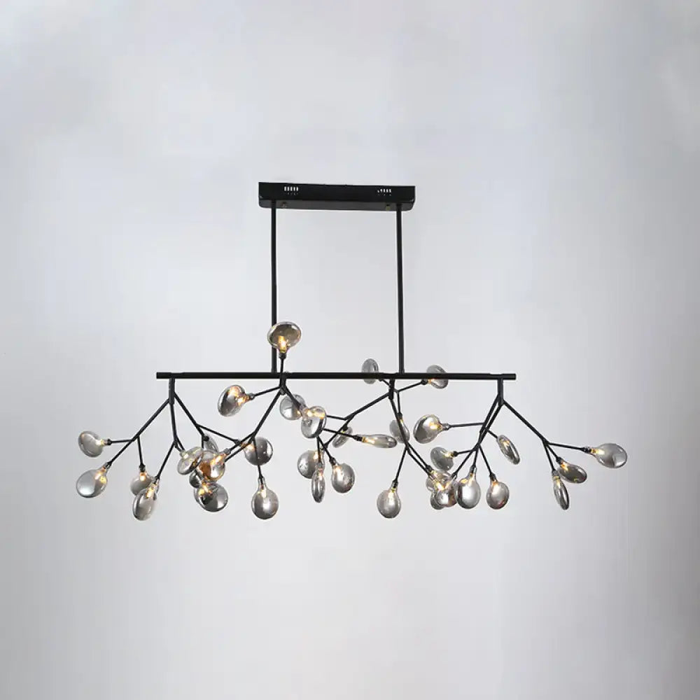 Contemporary black heracleum island pendant light dining room