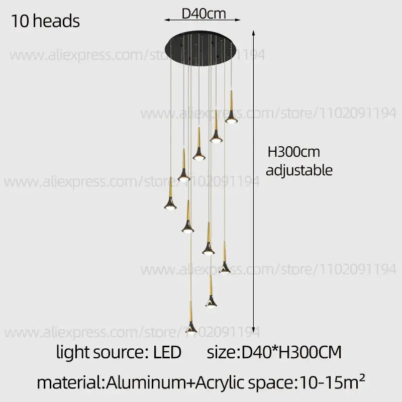 Decorbites contemporary horn chandelier living room black glass light