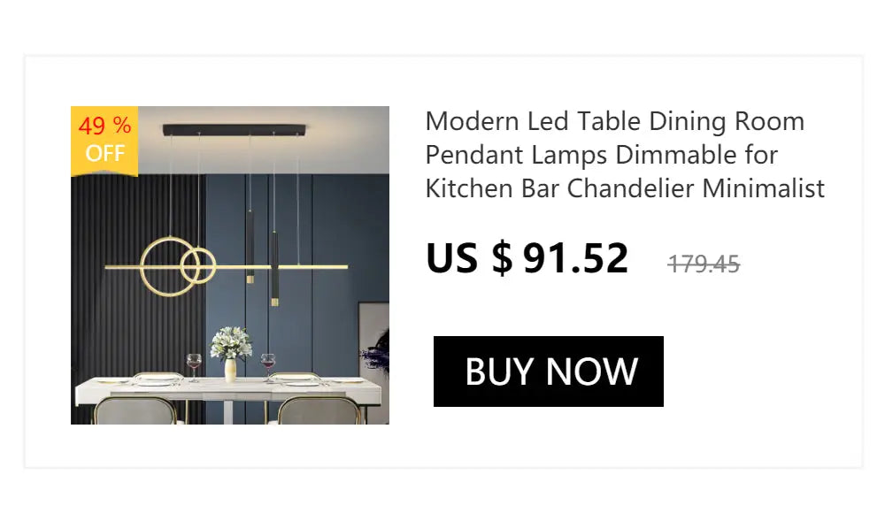Modern gold curved contemporary led chandelier dining room light