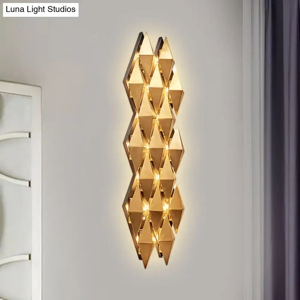 Modern gold diamond led wall lamp bedroom light fixture