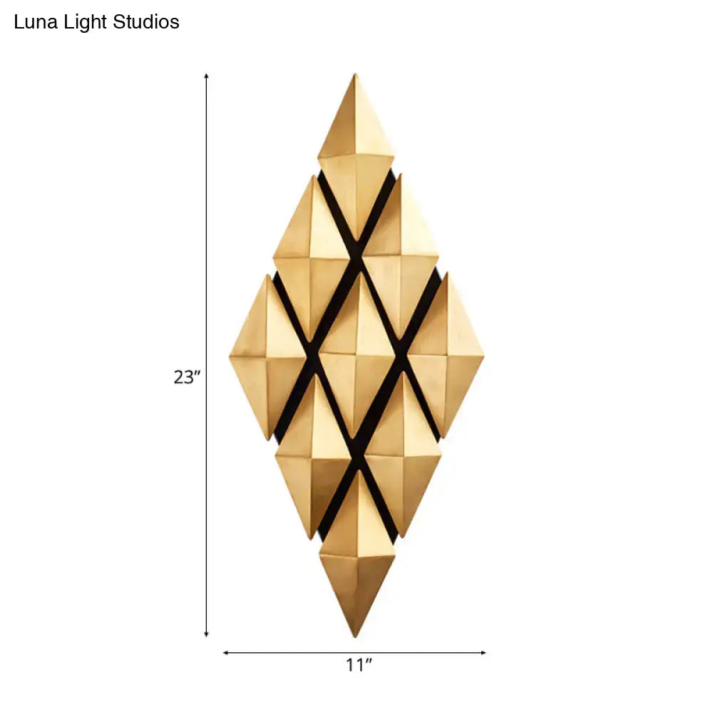 Modern gold diamond led wall lamp bedroom light fixture
