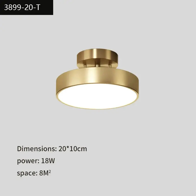 Modern decorbites copper chandelier hallway led ceiling lamp