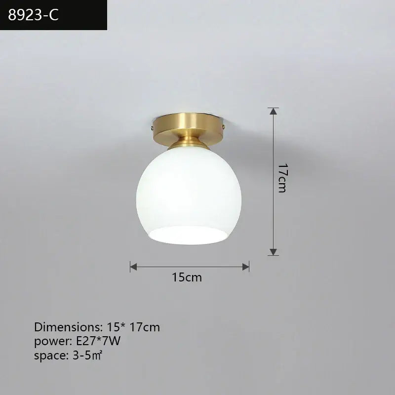 Modern decorbites copper chandelier hallway led ceiling lamp