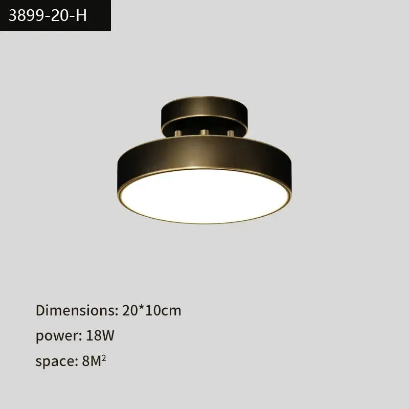 Modern decorbites copper chandelier hallway led ceiling lamp