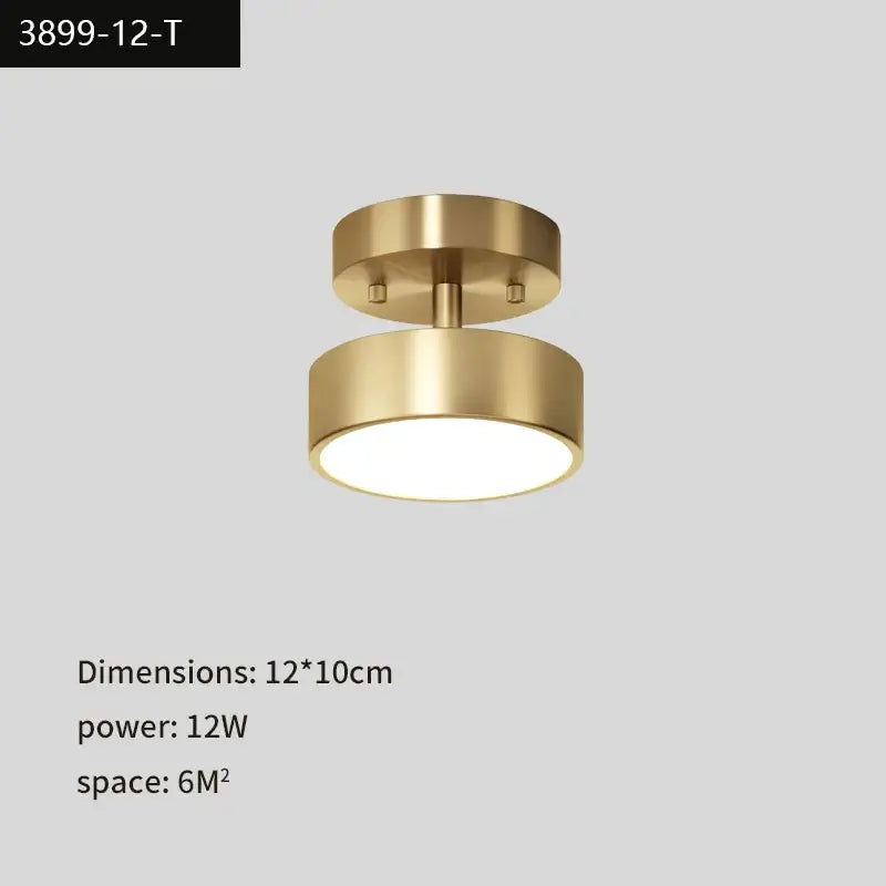 Modern decorbites copper chandelier hallway led ceiling lamp