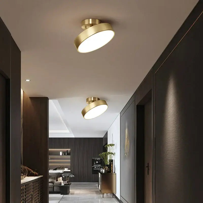 Modern decorbites copper chandelier hallway led ceiling lamp