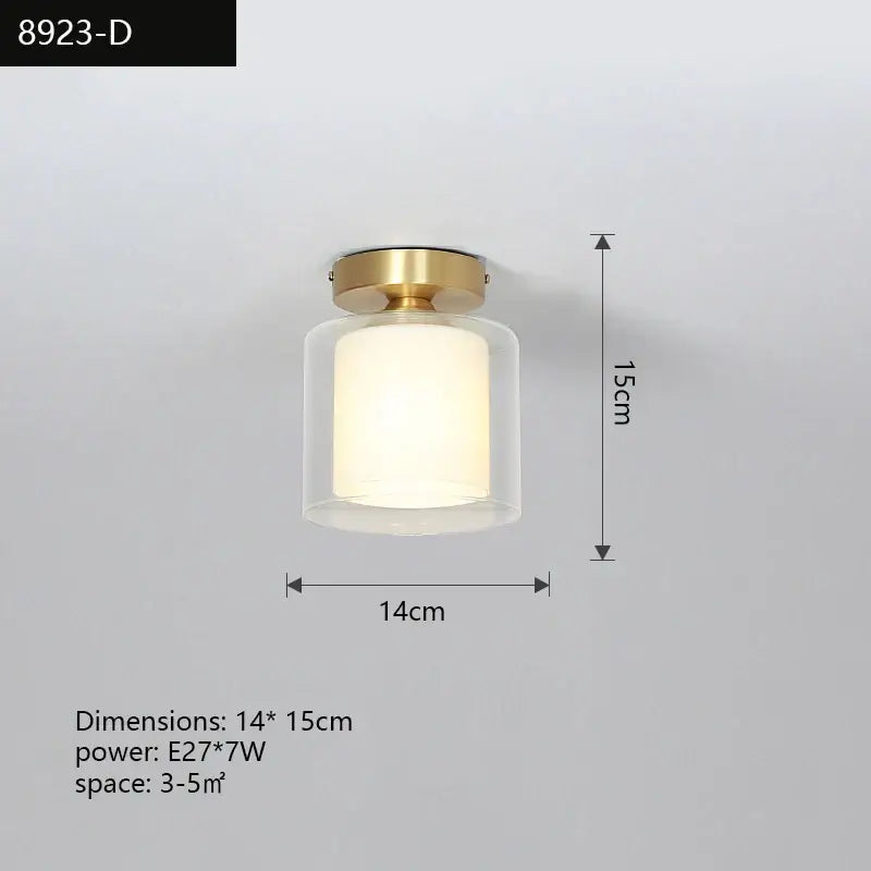 Modern decorbites copper chandelier hallway led ceiling lamp