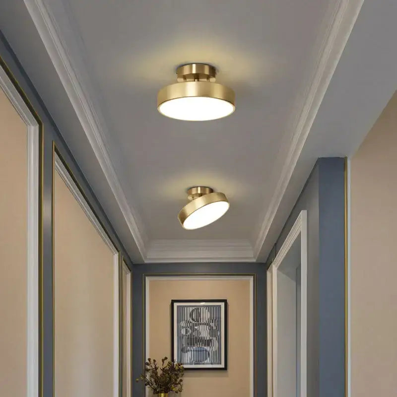Modern decorbites copper chandelier hallway led ceiling lamp