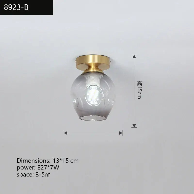 Modern decorbites copper chandelier hallway led ceiling lamp