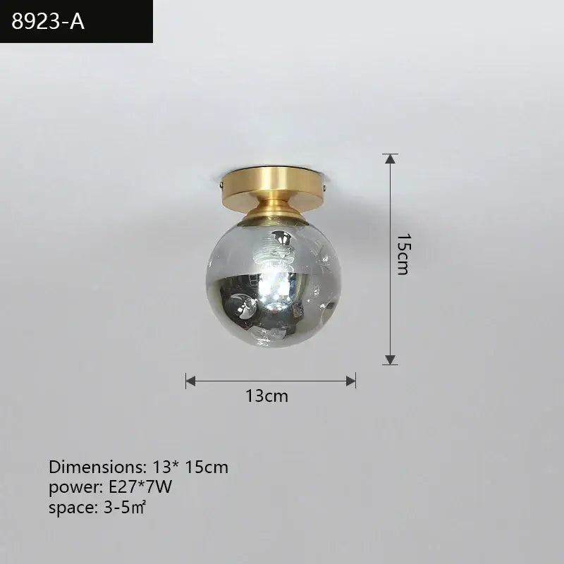 Modern decorbites copper chandelier hallway led ceiling lamp