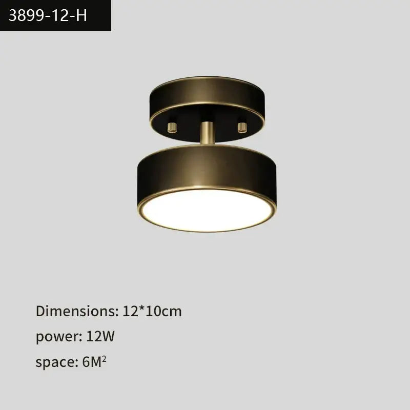 Modern decorbites copper chandelier hallway led ceiling lamp