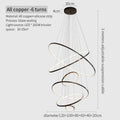 Modern decorbites copper circle chandelier living room led light