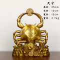 Copper crab ornaments for wealth and luxury living room decor