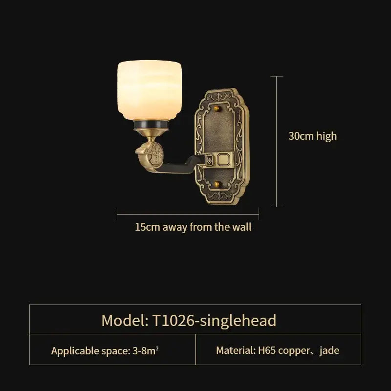 Decorbites copper jade duplex chandelier for living room branch design