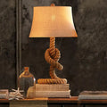 Rustic flaxen rope table lamp bedroom decorbites country style light