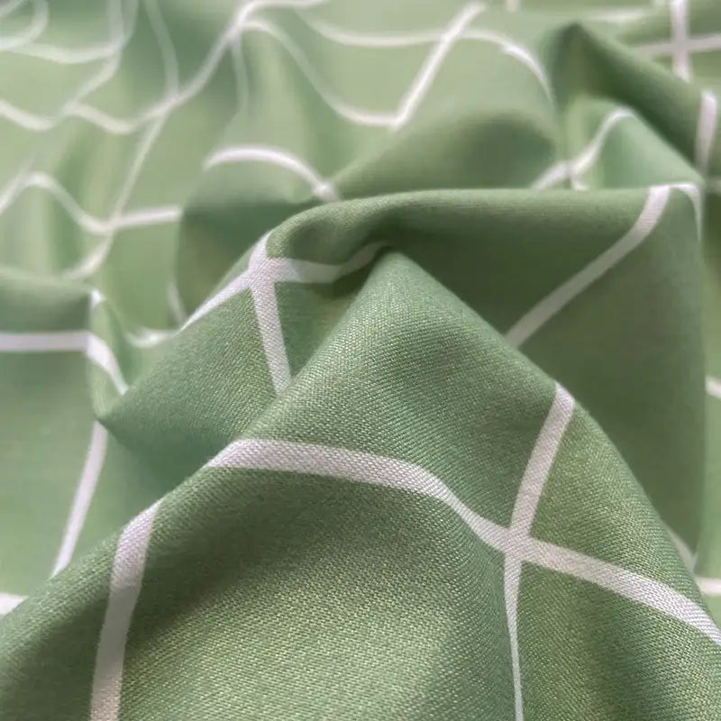 Nordic plaid muted green 1pc*duvet cover bedding set – bedroom