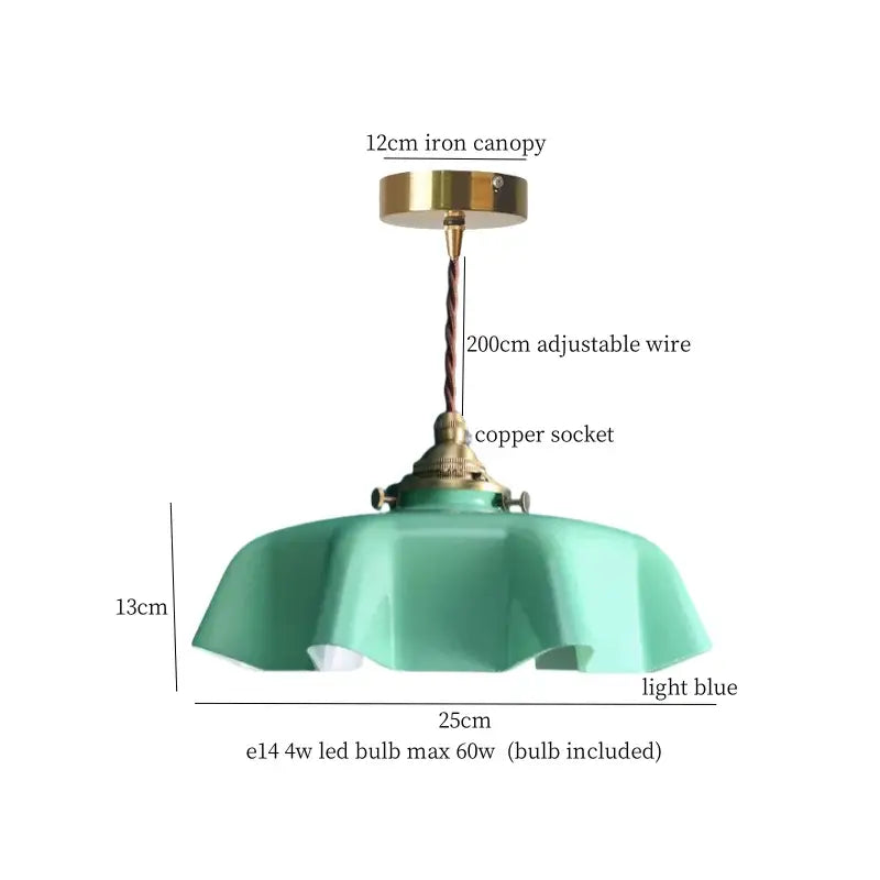 Decorbites cream glass led pendant light for kitchen