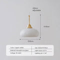 Decorbites cream glass oval pendant light dining room chrome hardware