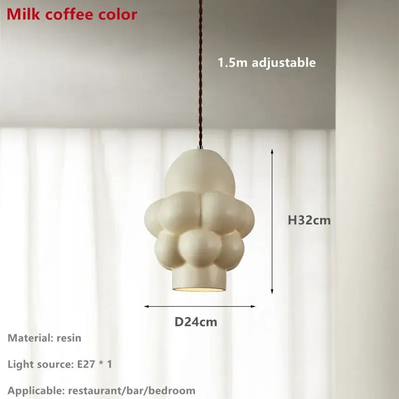 Decorbites creamy wind led cloud pendant light for dining room