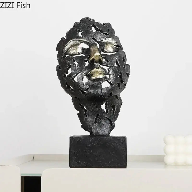 Decorbites creative thinker silver & gold modern sculpture desk decor