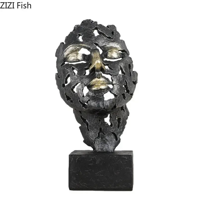 Decorbites creative thinker silver & gold modern sculpture desk decor