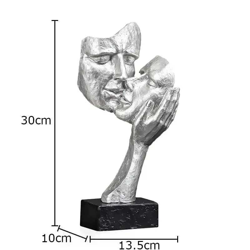 Decorbites creative thinker silver & gold modern sculpture desk decor