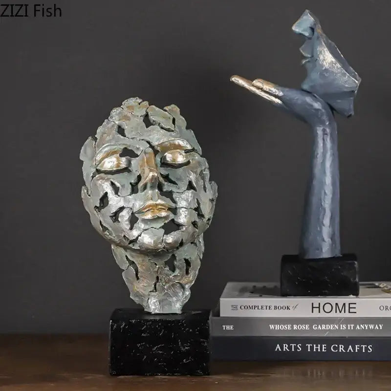 Decorbites creative thinker silver & gold modern sculpture desk decor