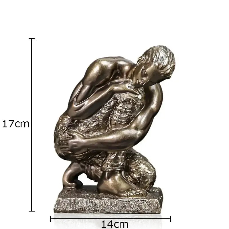 Decorbites creative thinker silver & gold modern sculpture desk decor