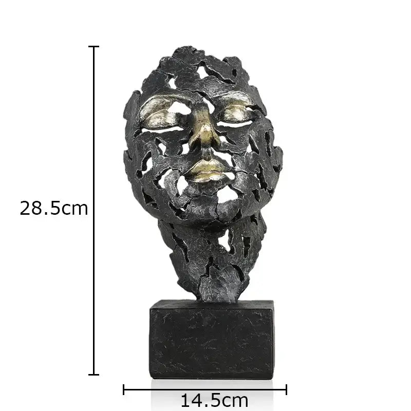 Decorbites creative thinker silver & gold modern sculpture desk decor