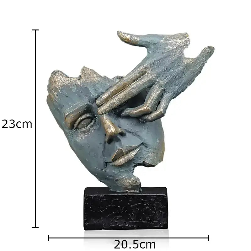 Decorbites creative thinker silver & gold modern sculpture desk decor