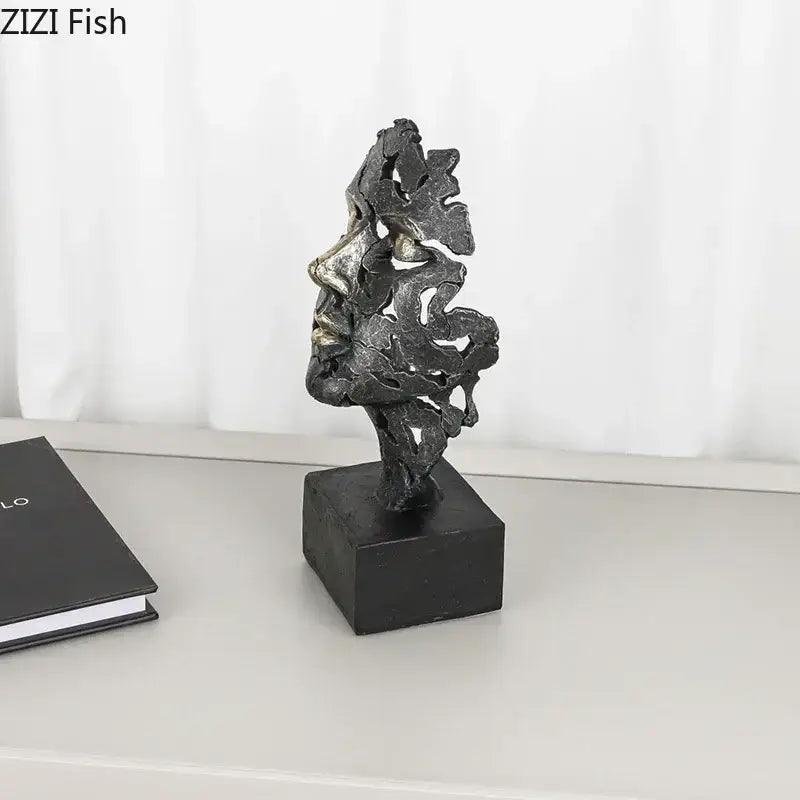 Decorbites creative thinker silver & gold modern sculpture desk decor