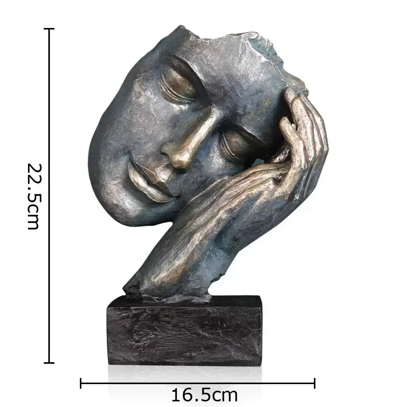 Decorbites creative thinker silver & gold modern sculpture desk decor