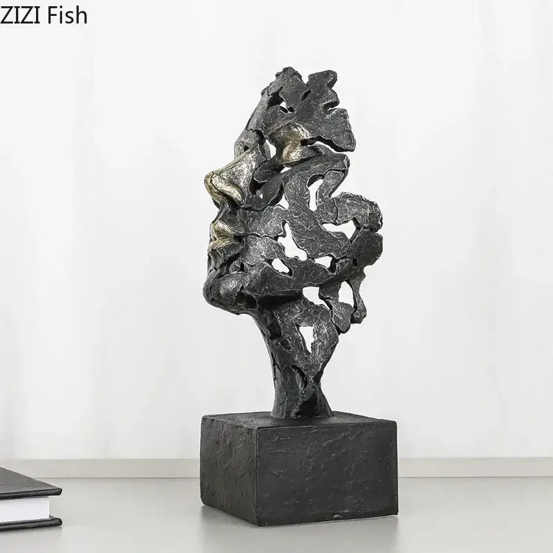 Decorbites creative thinker silver & gold modern sculpture desk decor