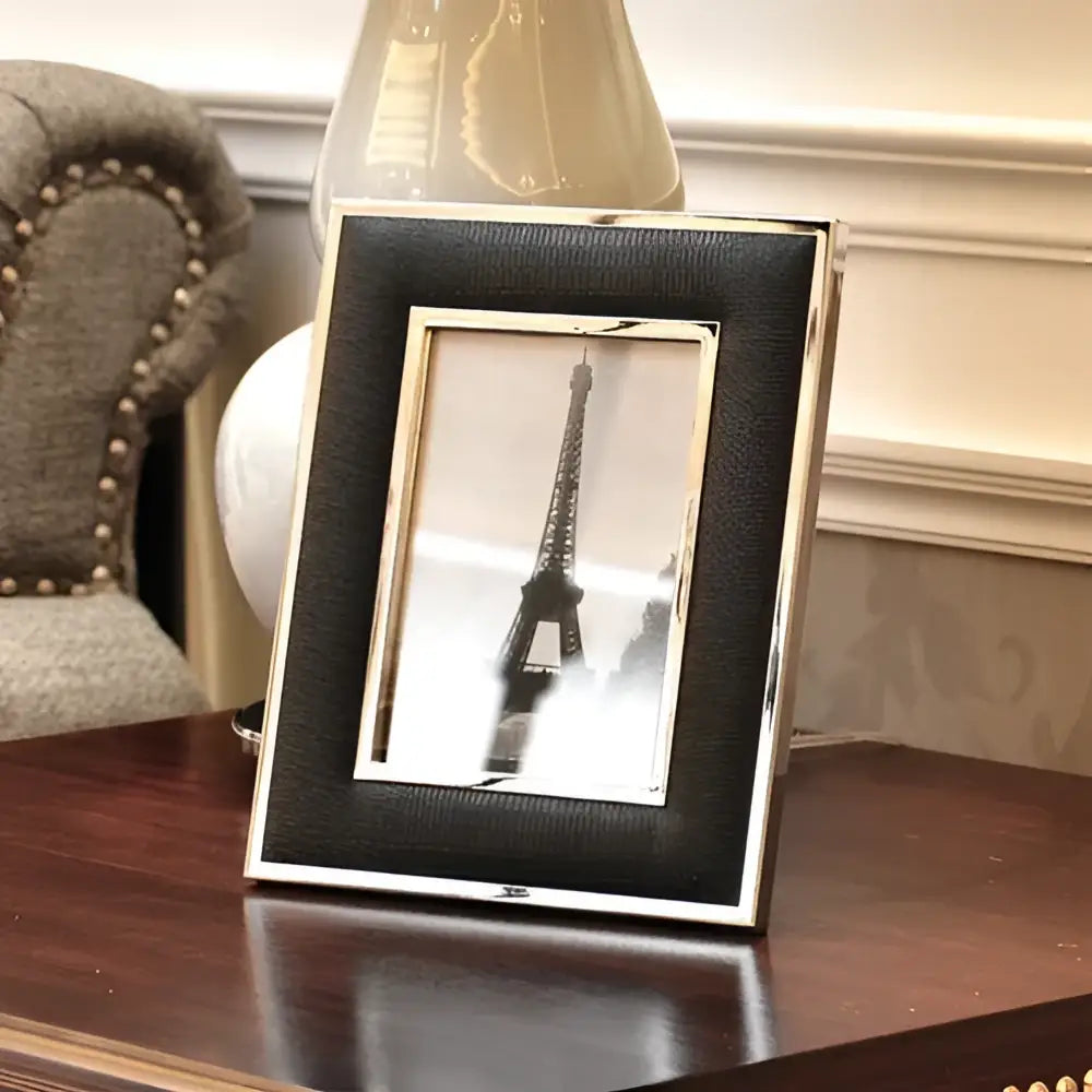 DecorBites™ Crocodile Leather Modern Photo Frame for Living Room Decor & Gifts