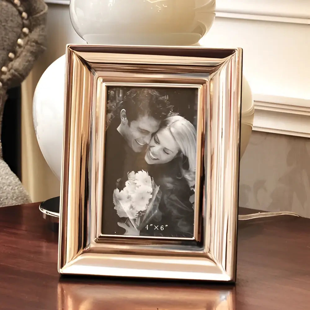 DecorBites™ Crocodile Leather Modern Photo Frame for Living Room Decor & Gifts