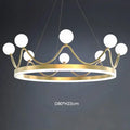 Decorbites crown led chandelier gold and white kids room pendant light
