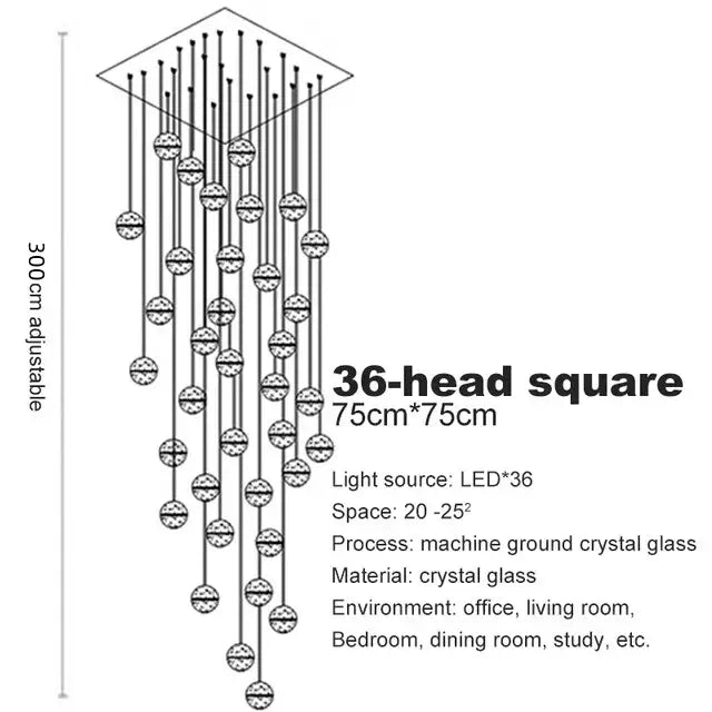 Decorbites crystal ball chandelier dining room led pendant light