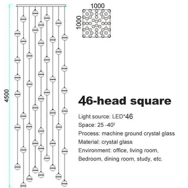 Decorbites crystal ball chandelier dining room led pendant light
