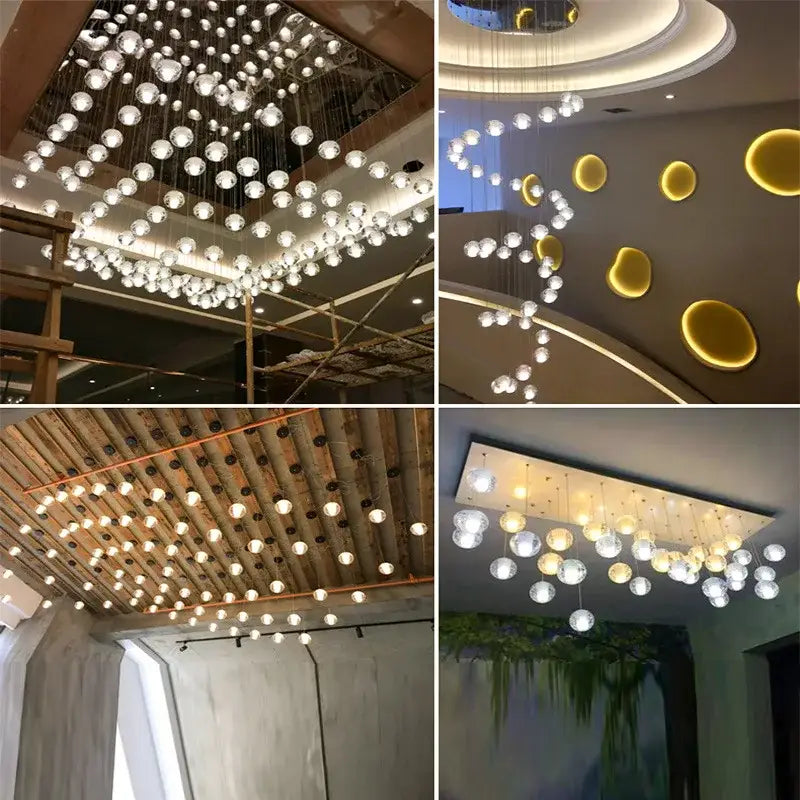 Decorbites crystal ball chandelier dining room led pendant light